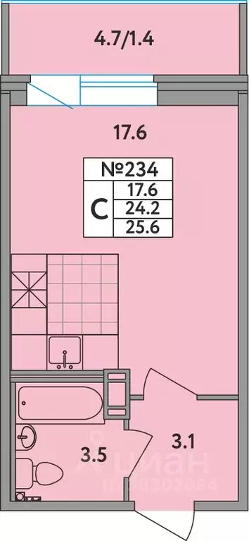 Студия Ленинградская область, Всеволожский район, д. Новое Девяткино ... - Фото 1