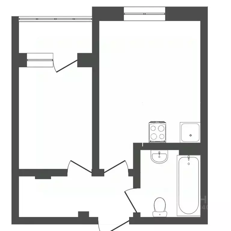 1-к кв. Тюменская область, Тюмень проезд Тихий, 2 (36.0 м) - Фото 1