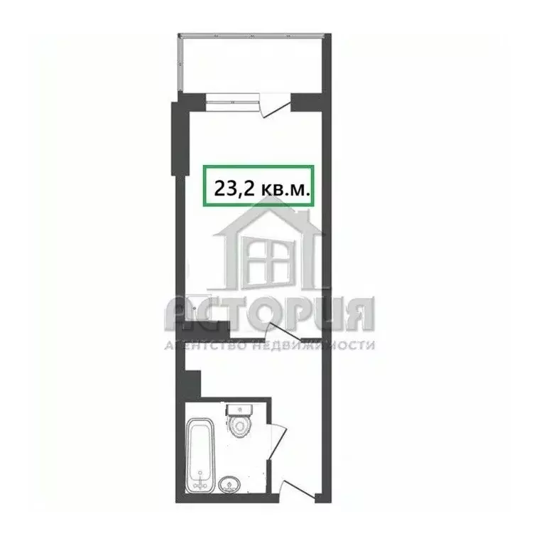 Студия Красноярский край, Красноярск Караульная ул., 39Б (23.2 м) - Фото 2
