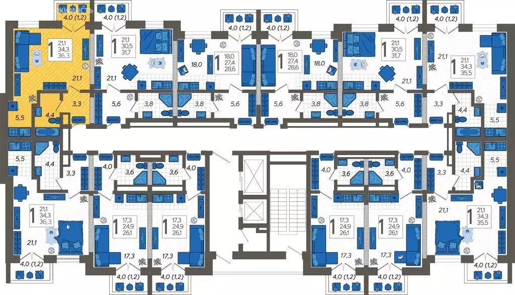 Квартира-студия: Сочи, улица Искры, 88с5 (35.3 м) - Фото 1