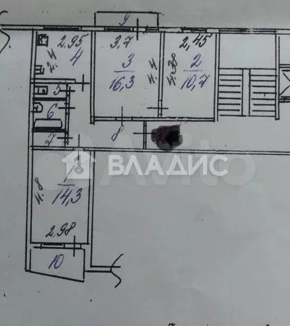 3-к. квартира, 62 м, 7/9 эт. - Фото 0