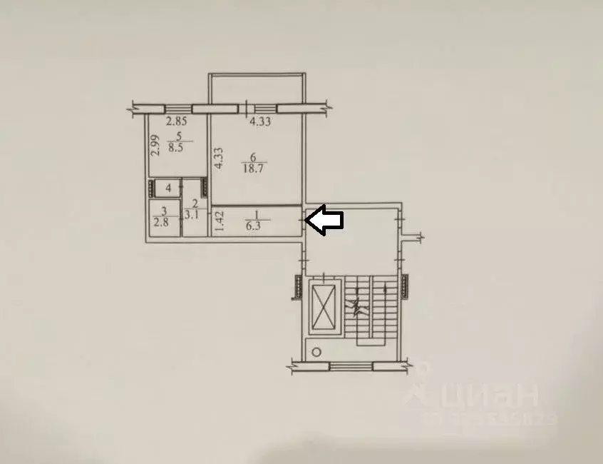 1-к кв. Новосибирская область, Новосибирск ул. Петухова, 12/5 (40.0 м) - Фото 2