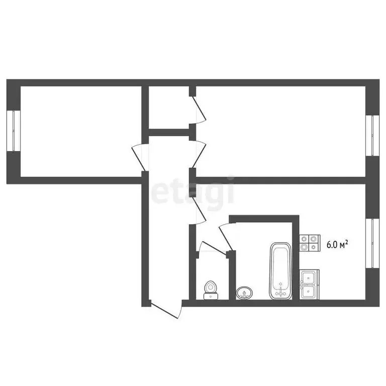 3-комнатная квартира: Верхняя Салда, улица Энгельса, 99к4 (58.2 м) - Фото 0