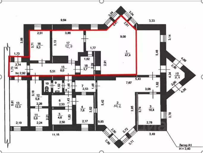 Офис в Приморский край, Пограничный пгт ул. Советская, 49 (73 м) - Фото 2