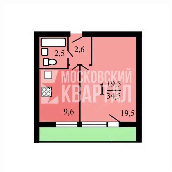 1-к кв. Москва Духовской пер., 10 (35.0 м) - Фото 2