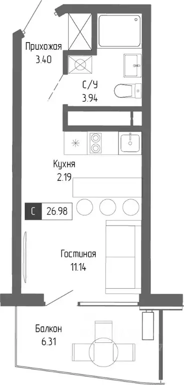 Студия Крым, Алушта Профессорский Уголок мкр, Крымская Резиденция ... - Фото 0