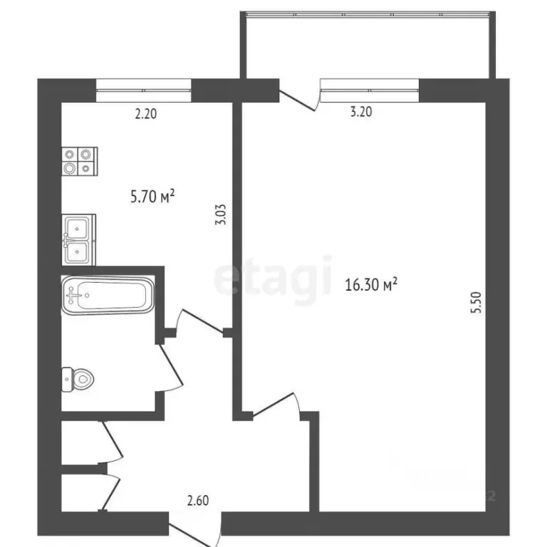 1-к кв. Камчатский край, Петропавловск-Камчатский ул. Академика ... - Фото 2