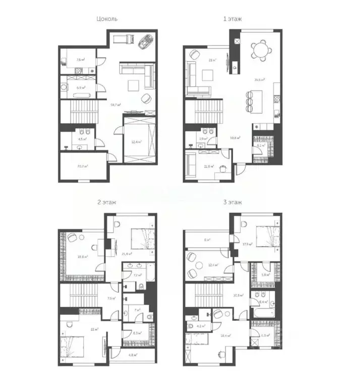Таунхаус в Москва Таманская ул., 3с2 (400 м) - Фото 0