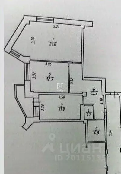 2-к кв. Калужская область, Калуга ул. Маяковского, 64 (66.5 м) - Фото 1