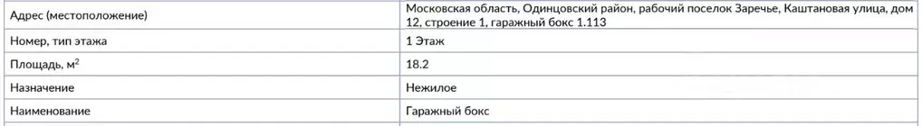 Гараж в Московская область, Одинцовский городской округ, Заречье пгт ... - Фото 1