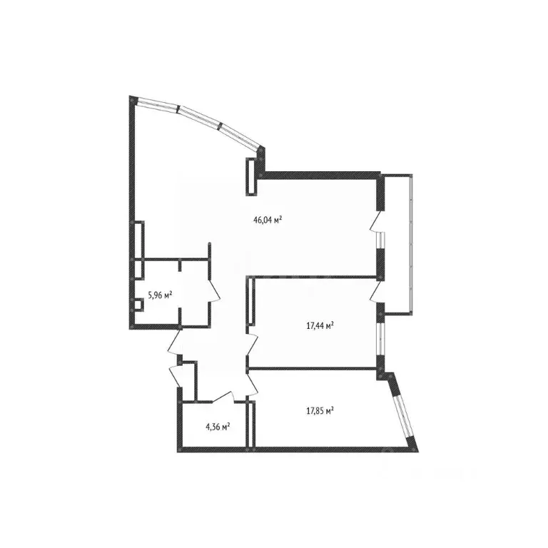 3-к кв. Белгородская область, Белгород ул. Костюкова, 36в (101.8 м) - Фото 2
