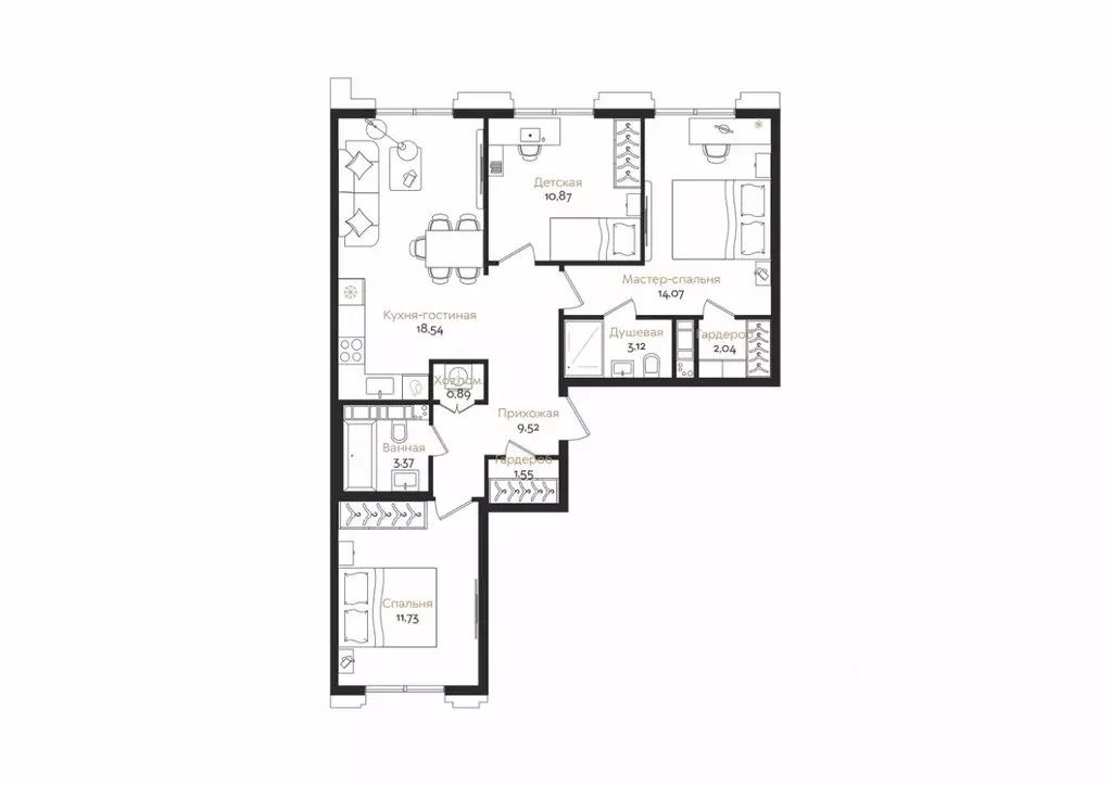 3-к кв. Санкт-Петербург ул. Профессора Попова, 38 (75.7 м) - Фото 0