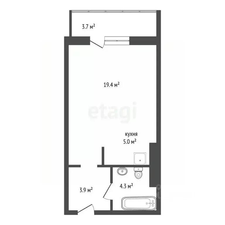 1-к кв. Красноярский край, Красноярск Судостроительная ул., 31К (36.6 ... - Фото 2