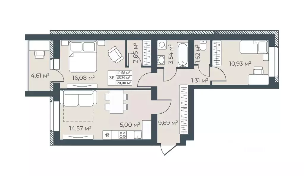 3-к кв. Воронежская область, Бобров  (70.0 м) - Фото 1