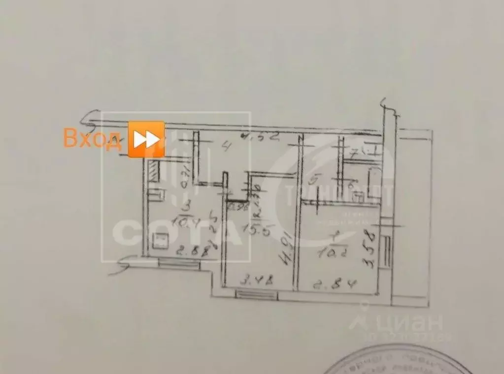 2-к кв. Воронежская область, Воронеж наб. Авиастроителей, 4 (51.7 м) - Фото 2