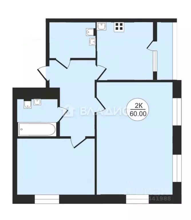 2-к кв. Москва 3-я Гражданская ул., 21 (60.0 м) - Фото 2
