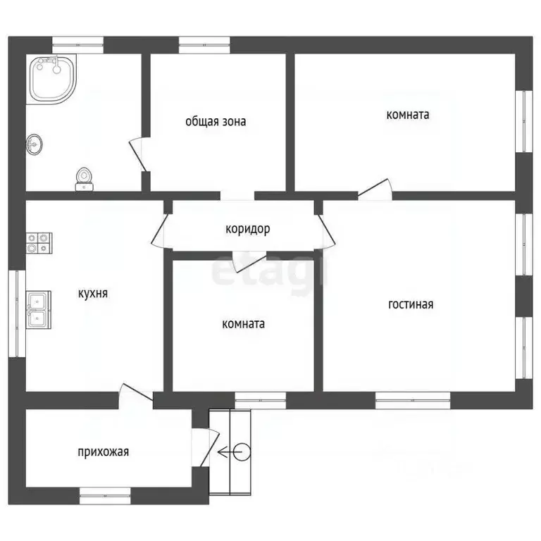 Дом в Челябинская область, Южноуральск ул. Кирова, 47 (70 м) - Фото 2