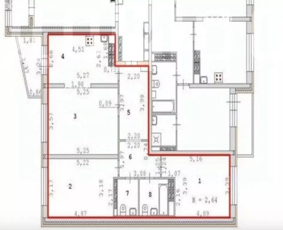 3-комнатная квартира: Екатеринбург, улица М.Н. Михеева, 2 (93.6 м) - Фото 1