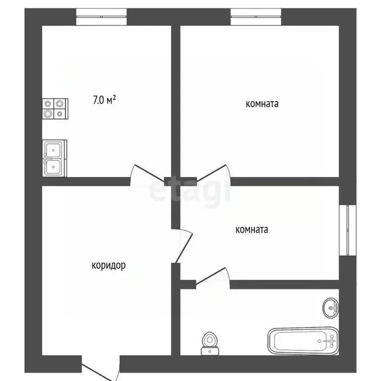 2-к кв. Ярославская область, Рыбинск Фестивальная ул., 3 (51.2 м) - Фото 2