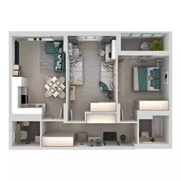 2-к кв. Самарская область, Самара Южное ш., 13 (57.95 м) - Фото 1