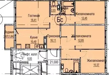 4-к кв. Нижегородская область, Нижний Новгород Лесной Городок мкр, ... - Фото 1