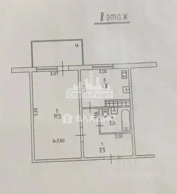 1-к кв. Крым, Керчь ул. Ворошилова, 6 (34.3 м) - Фото 2