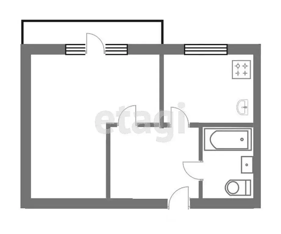 1-комнатная квартира: Сатка, микрорайон Западный, 18 (36.1 м) - Фото 1