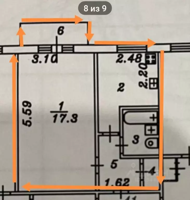 1-к кв. Тюменская область, Тюмень Таврическая ул., 10 (30.6 м) - Фото 2