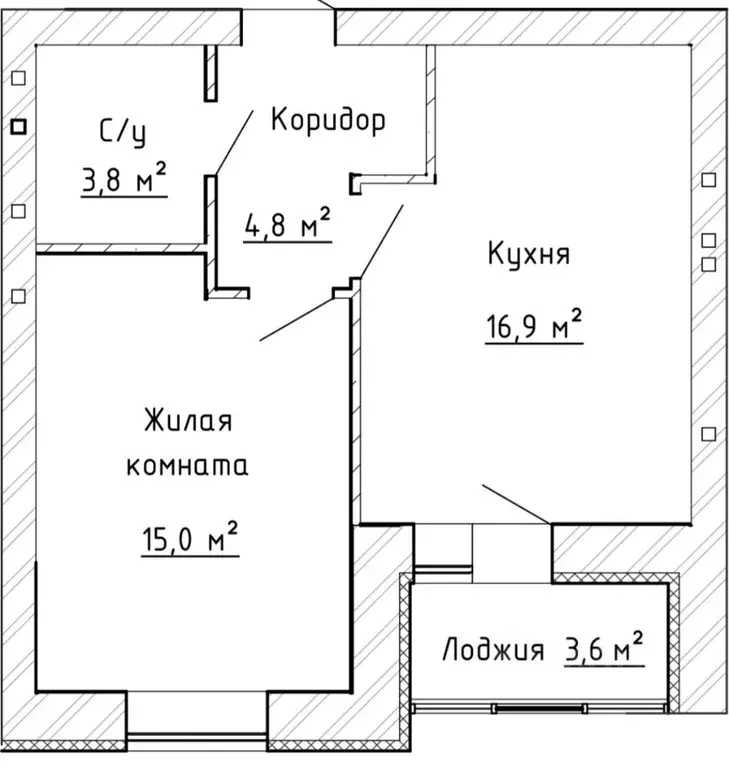 1-к кв. Самарская область, Тольятти ул. 40 лет Победы, 45Ак1 (40.9 м) - Фото 2