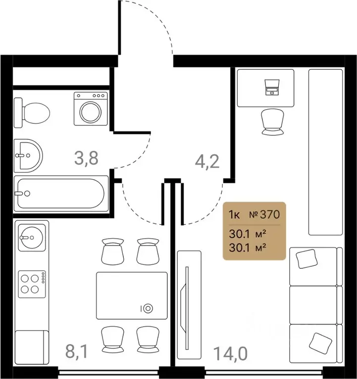1-к кв. Московская область, Химки Лесная Коллекция жилой комплекс, к1 ... - Фото 2