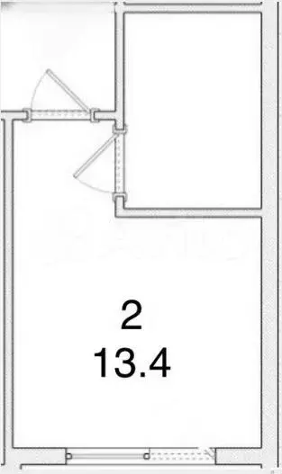 Квартира-студия, 13,4 м, 1/9 эт. - Фото 0