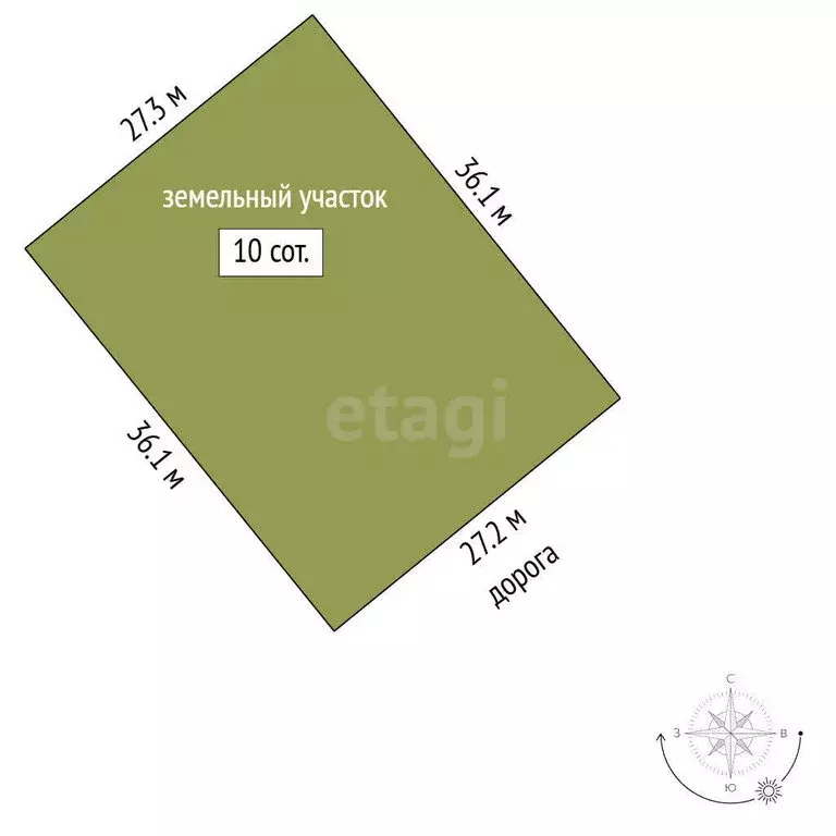 Участок в посёлок Северный, Ямская улица (10 м) - Фото 1