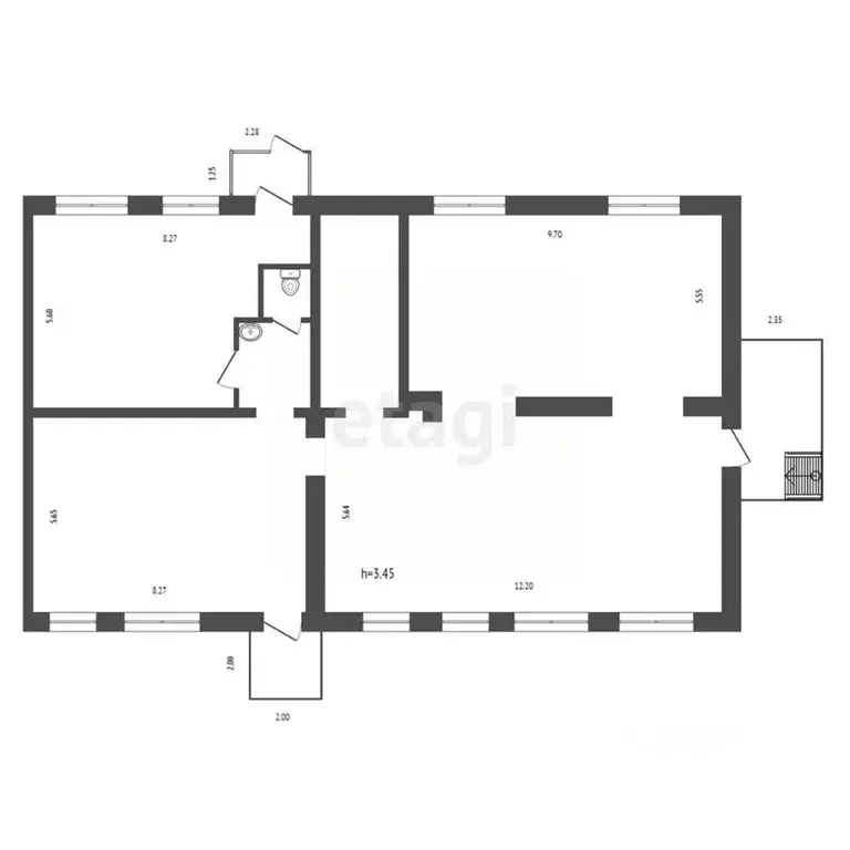 Торговая площадь в Красноярский край, Красноярск ул. Ленина, 27 (215 ... - Фото 2