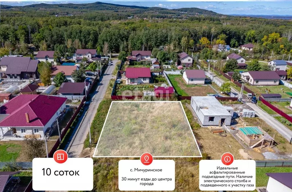 Участок в Хабаровский край, Хабаровский район, Мичуринское с/пос, с. ... - Фото 1