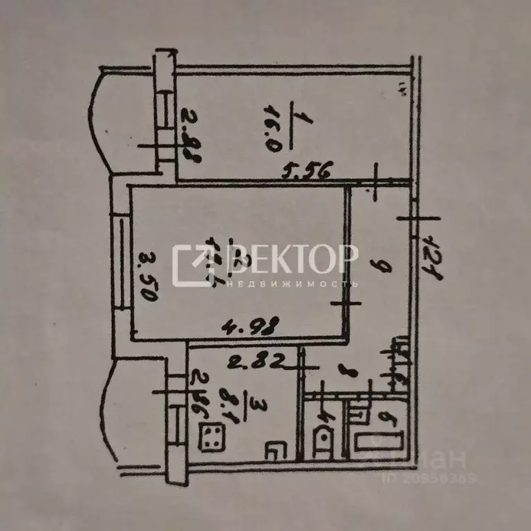 2-к кв. Владимирская область, Владимир ул. Соколова-Соколенка, 6 (54.0 ... - Фото 2