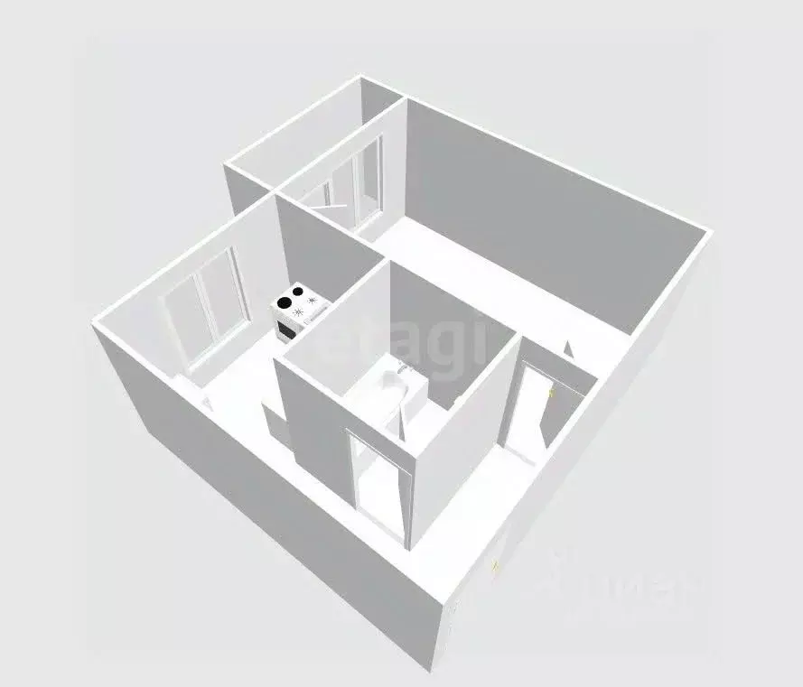 1-к кв. Сахалинская область, Южно-Сахалинск Комсомольская ул., 165 ... - Фото 2