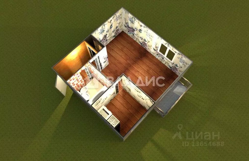 1-к кв. Иркутская область, Ангарск 207/210 кв-л, 14 (30.5 м) - Фото 1