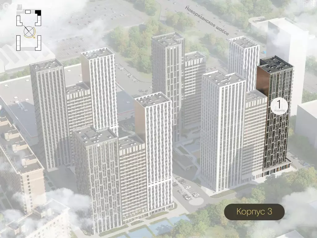 3-комнатная квартира: Котельники, ЖК Дюна (76.58 м) - Фото 2