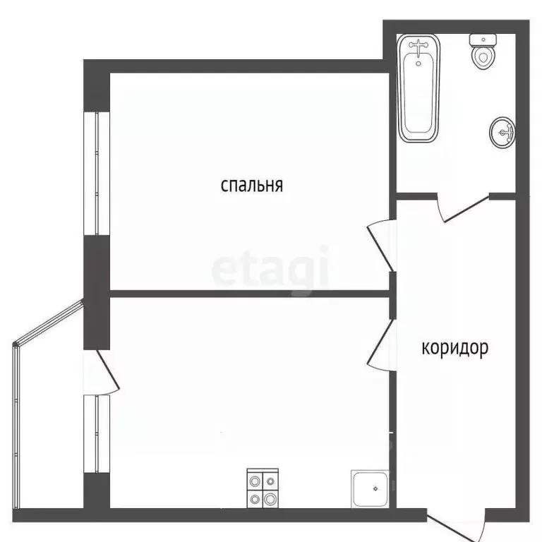 1-к кв. Ростовская область, Таганрог ул. Чучева, 42А (44.7 м) - Фото 1