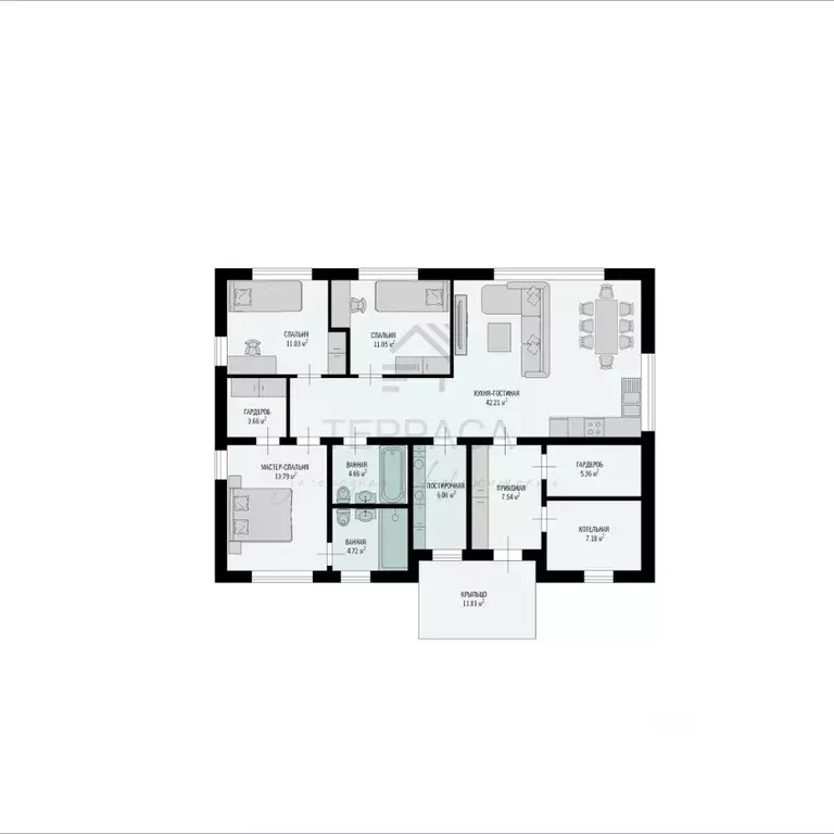 Дом в Ленинградская область, Всеволожский район, Куйвозовское с/пос, ... - Фото 2