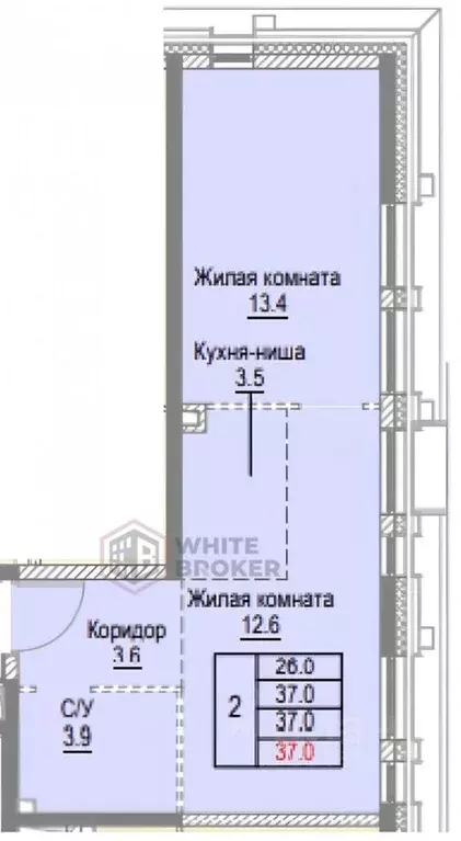 2-к кв. Москва Новоостаповская ул. (37.0 м) - Фото 0