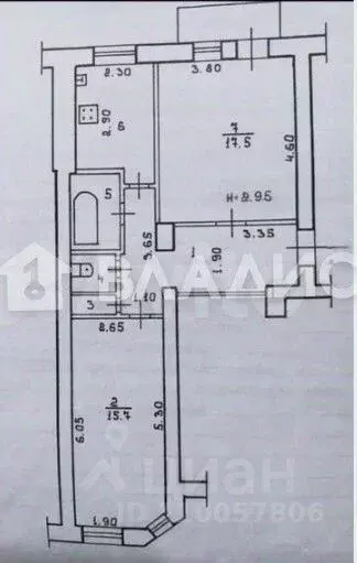 2-к кв. Волгоградская область, Волгоград ул. Дзержинского, 15 (56.7 м) - Фото 2