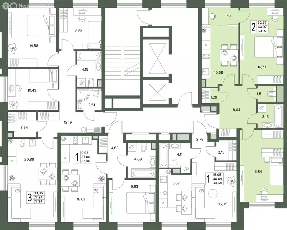 2-комнатная квартира: Московская область, Серпухов (60.97 м) - Фото 2