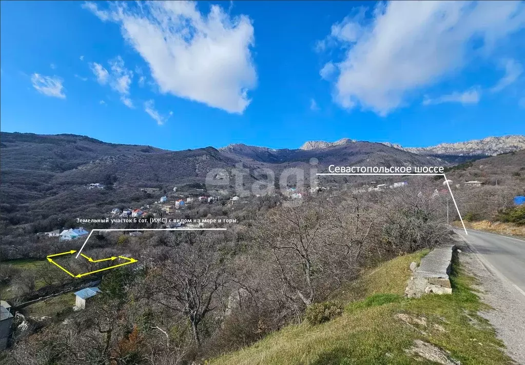 Участок в Крым, Ялта муниципальный округ, Голубой Залив пгт ул. Шайна ... - Фото 1