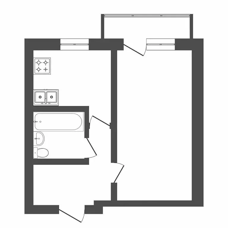 1-комнатная квартира: Тюмень, улица Шишкова, 82А (33.7 м) - Фото 0