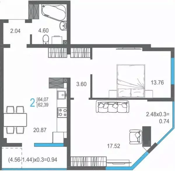 2-к кв. Крым, Ялта ул. Кирова, 155Ак2 (64.07 м) - Фото 1
