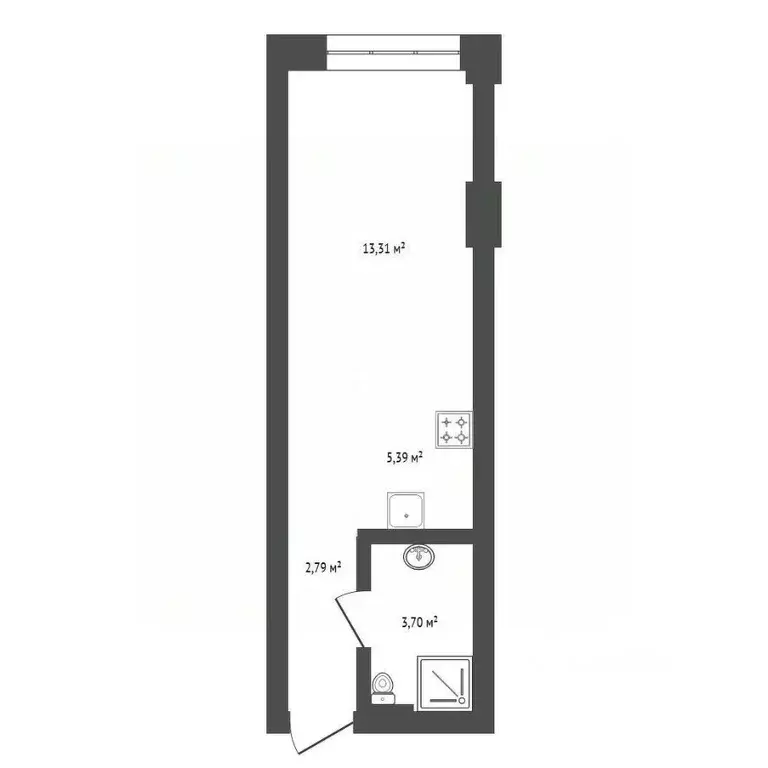 Студия Башкортостан, Уфа ул. Менделеева, 137к3 (25.2 м) - Фото 2