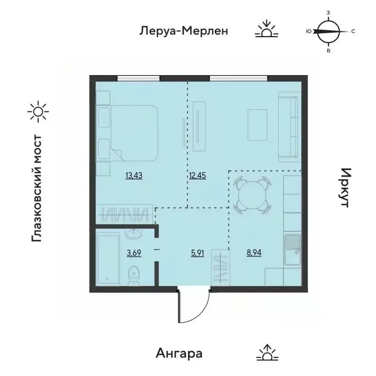 2-к кв. Иркутская область, Иркутск Затон кв-л, ул. Набережная Иркута, ... - Фото 0