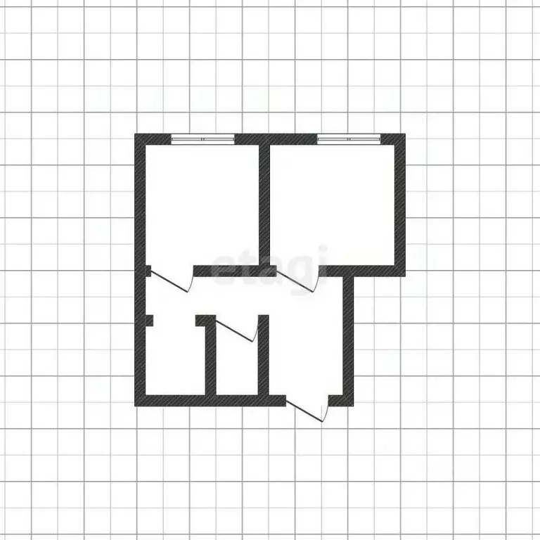 2-к кв. Курская область, Поселок Медвенка муниципальное образование, ... - Фото 1