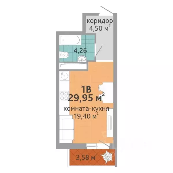 1-к кв. Свердловская область, Екатеринбург ул. Краснолесья, 108/1 ... - Фото 0